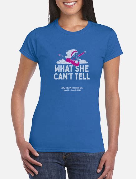 what she can t tell logo theatre artwork and promotional material by
