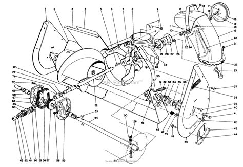 toro   snowthrower  sn   parts diagram  auger assembly
