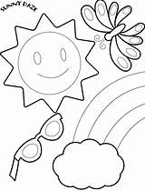 Coloring Pages Sunny Weather Windy Preschool Printable Getcolorings Color Getdrawings sketch template