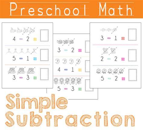 preschool math simple subtraction  beautiful home