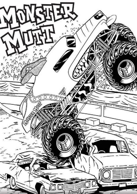 easy  print monster truck coloring pages monster truck