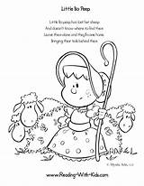 Nursery Rhyme Coloring Pages Bo Peep Little Printable Rhymes Sheets Printablee Dumpty Humpty Via sketch template