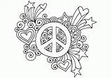 Coloring Peace Pages Comments Sign Printable sketch template