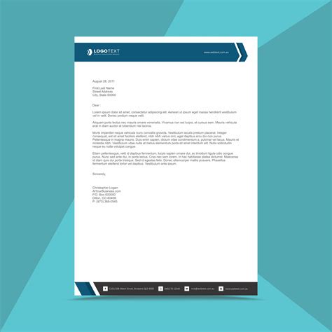 letterhead design template business form letter template