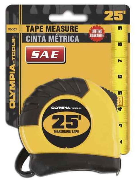 Tape Measure Olympia 25 Ft Sae Tape Measures Rulers And Wheels The