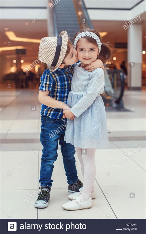 Group Portrait Of Two White Caucasian Cute Adorable Funny