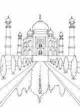 Taj Mahal Coloring Drawing Coloriage Inde Pages Bollywood School Getdrawings Drawings Fish Print Nielsonschool Draw Getcolorings Palais Paintingvalley Explore sketch template