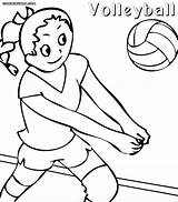 Volleyball Coloring Pages Team Girls Colorings Color Game Print sketch template