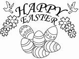Easter Coloring Happy Pages Printable Colouring Print Color Religious Bunny Kids Crafts Eggs Draw Egg Printables Book Da Advertisement Colour sketch template
