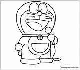 Doraemon Sing Pages Coloring Song Drawing Getdrawings sketch template