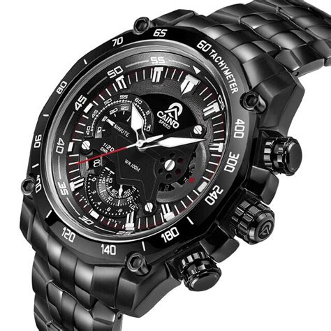 caino mens watches top brand luxury chronograph business fashion quartz