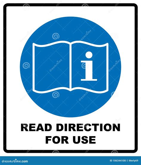read direction   icon refer  instruction manual booklet