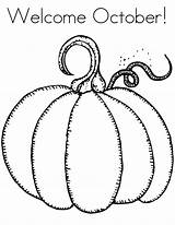 Pumpkin Coloring Pages Printable October Kids Color Pumpkins Template Print Welcome Halloween Arts Clipart Objects Cloud Blank Drawings Cliparts Library sketch template