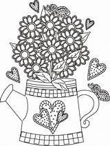 Coloring Pages Watering Flower sketch template