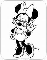 Minnie Mouse Coloring Pages Sunglasses Disneyclips Misc Lowering Her sketch template
