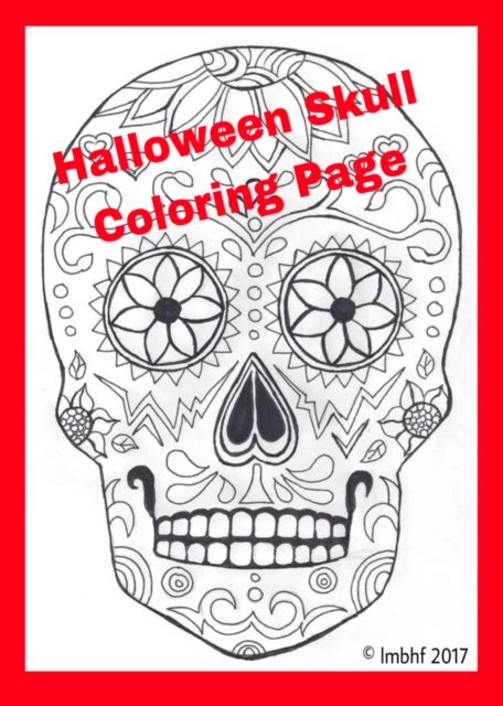 halloween skull coloring page decorative skull coloring page