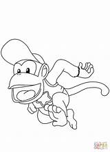 Kong Donkey Diddy Coloring Pages King Drawing Mario Printable Bros Color Cartoon Print Characters Colorings Supercoloring sketch template