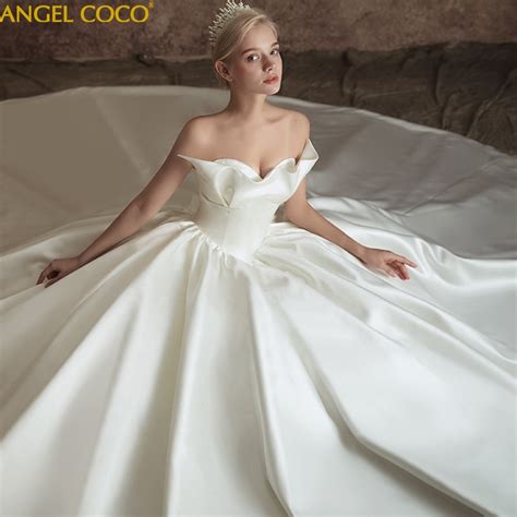 gorgeous strapless luxurious wedding dress 2019 bride wedding gown plus