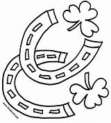 St Horseshoes Patricks Coloring Pages sketch template