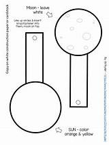 Eclipse Solar Coloring Craft Sheet Subject Kindergarten sketch template