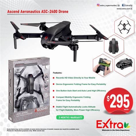 ascend aeronautics asc  p hd video drone extra supermarket