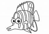 Coloring Butterflyfish sketch template