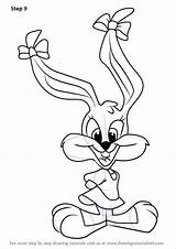 Bunny Babs Draw Step Drawing Animaniacs Tutorials sketch template