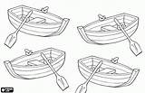 Ruderboot Coloring Boote Malvorlage sketch template