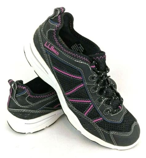 L L Bean Women S Walking Shoe Sneaker Black Pink Size Us 7 Ebay
