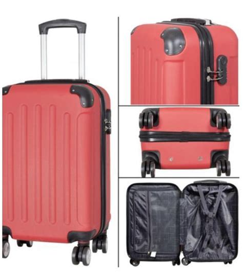lichtgewicht koffer reiskoffer valies  dubbel wiel rood cm bolcom