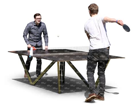 men playing outoor table tennis vishopper