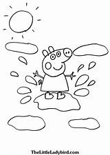 Pig Peppa Coloring Pages Puddle Muddy Puddles Jumping Colouring Trace Bubakids Thousand Photographs Through Online Designlooter Drawings Getcolorings Her Regards sketch template