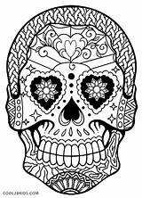 Coloring Dead Pages Adults Sugar Dia Muertos Los Omalovánky Skull sketch template