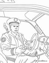 Policeman Officer Policia Ausmalen Polizist Policier Polizeiauto Chauffeur Badge Kleurplaten Prend Hellokids Coloringhome Colorier sketch template