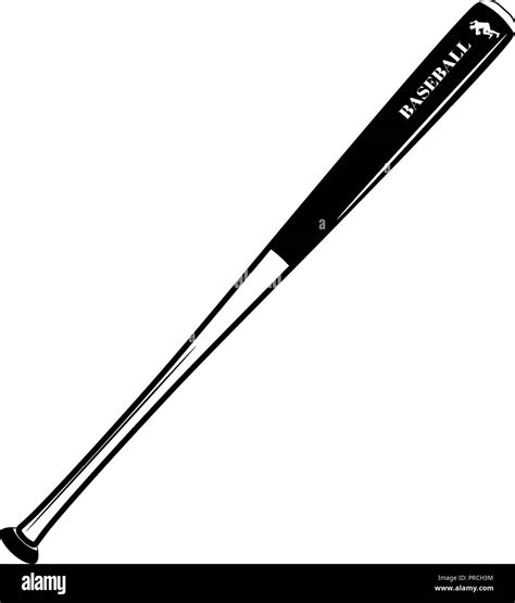 baseball bat black template  white vector illustration stock vector