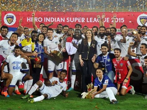 chennaiyin fc beat fc goa  lift indian super league title indian