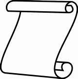Scroll Clipart Cliparts Side Library Clip Horizontal sketch template