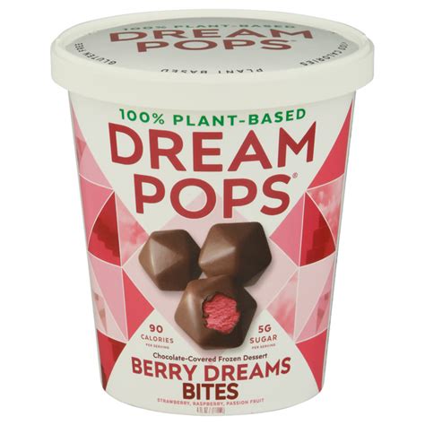 save on dream pops chocolate covered frozen dessert bites berry dreams