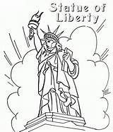 Statue Liberty Coloring Pages Drawing Kids Tex Big Print Printable Usa Getdrawings Cartoon Template sketch template