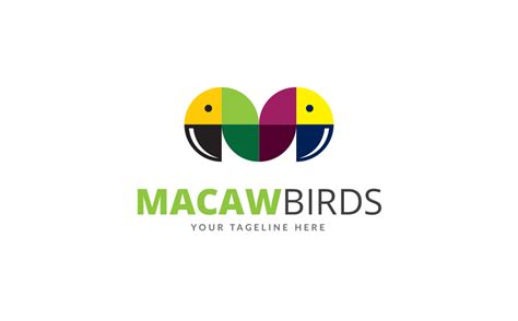 macaw bird logo template