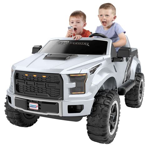 power wheels ford  raptor ride  vehicle grey color