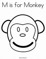 Monkey Coloring Worksheet Pages Letter Twistynoodle Worksheets Print March Trace Handwriting Built California Usa Noodle Change Style sketch template