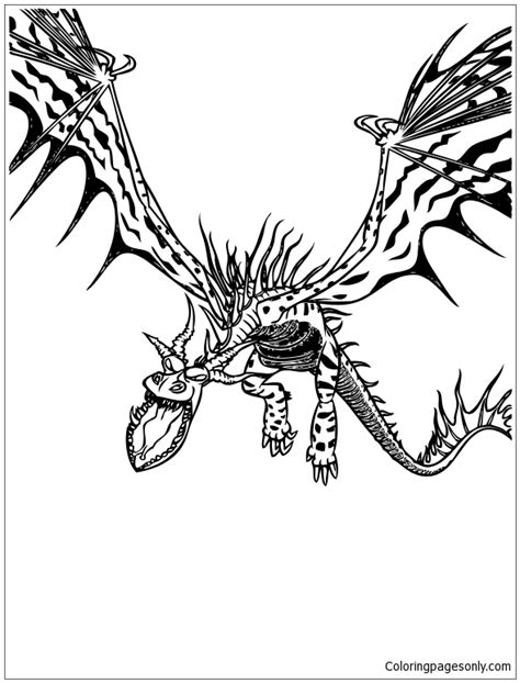 monstrous nightmare dragon coloring page  printable coloring pages
