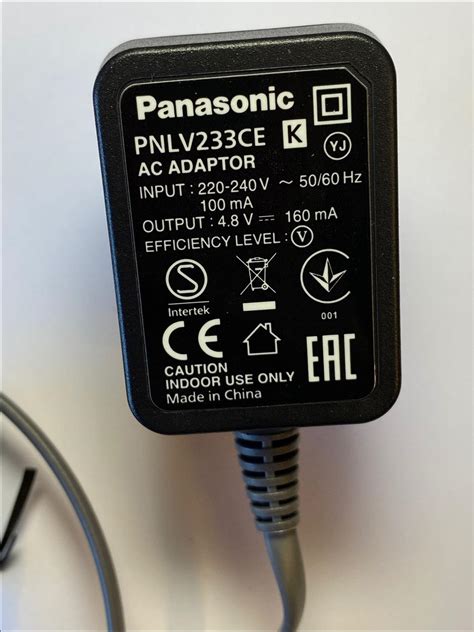 eu  pin european  ma panasonic ac adaptor pnlvce power supply