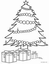 Coloring Tree Christmas Presents Pages Printable Kids Cool2bkids Color Drawing Present Outline Merry Worksheets sketch template
