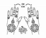 Henna Hand Hands Tattoos Drawing Vector Tattoo Graphics Getdrawings India Freevector sketch template
