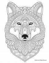 Coloring Pages Adult Animal Wolf Adults Fall Colouring Color Mandala Woojr Print Kids Cool Animals Book Printable Books Sheets Mandalas sketch template