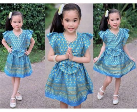 lovely traditional thai dresses  girls  cotton dress etsy