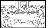 Supper Vinci Leonardo Lent Abendmahl Davinci Ceia Ausmalbild Bestcoloringpagesforkids Pintar Letzte Vitrais sketch template