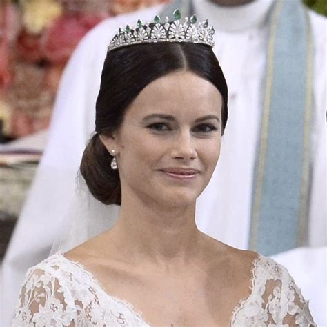 A Close Up Of Princess Sofia Hellqvist Of Sweden S Wedding Updo And